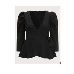 Black Peplum Shirt